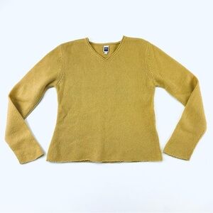 Shetland Wool Vintage 90s Vneck Womens Pullover Small